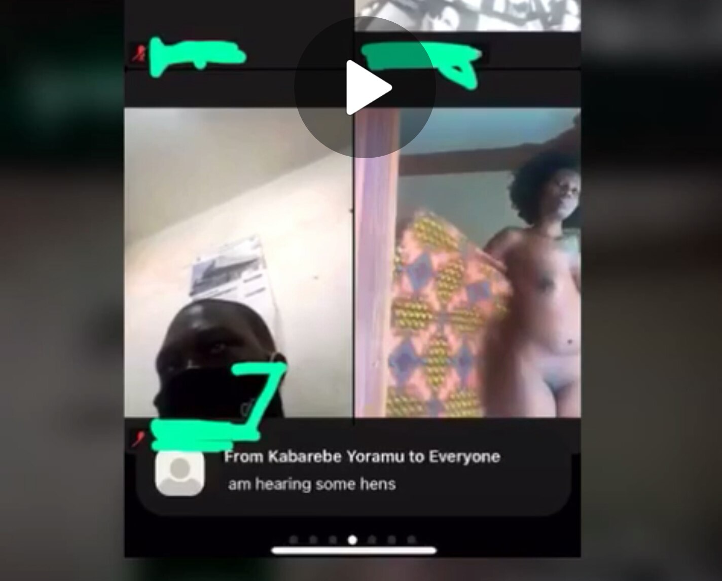 MUBS student Mutoni Natasha naked in Live classroom lectures.